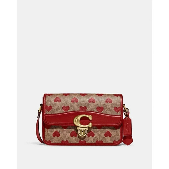Coach studio shoulder bag in heart print - Picture 1 of 12